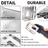 2 pcs One Step in Place Stainless Steel Square Slot Cutter for Electrical Box Drywall Outlet Cutout Tool oscillating Square Blade for Drywall, Pla...