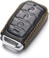 Vitodeco Genuine Leather Smart Key Fob Case Cover Protector Compatible with RAM 1500, RAM 2500, RAM 3500 2019 - 2025 (4-Button, Black)...