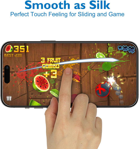 Mothca Matte Glass Screen Protector for iPhone 15 Pro Max (6.7 inch) Anti-Glare & Anti-Fingerprint Tempered Glass Clear Film, [Easy Installation F...