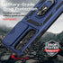 for Samsung Galaxy A55 5G Case with Camera Lens Cover HD Screen Protector, Dual Layer Military-Grade Drop Tested Magnetic Ring Holder Kickstand Pr...