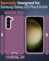 for Samsung Galaxy S23-Plus Case, with Screen Protector, Dust-Proof Port Cover, Full-Body Silicone Rubber Phone Case, Military Grade Drop-Proof Sh...