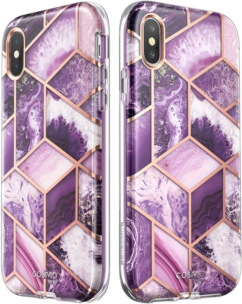 i-Blason Cosmo Series Designed for iPhone Xs Max Case 2018 Release, Full-Body Bumper Case with Built-in Screen Protector, 6.5"-Ameth...