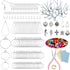 XKCWXY 755Pcs Beading Hoop Earrings for Jewelry Making,with Earring Finding Teardrop Round Beading Hoop,Earring Hooks and Backs,Jump Rings, Silver...