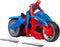 Marvel Spider-Man Web Blast Cycle, 4-Inch Action Figure with Vehicle and 2 Web Projectiles, Kids Playset for Ages 4 and Up...