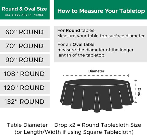 Biscaynebay Textured Fabric Tablecloths Round 60", Brown Water Resistant Table Cloth Small Circle Folding Table Covers for Dining, Kitchen, Weddin...