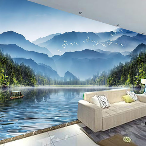 FENDROM Spring Nature Tapestry Wall Hanging Misty Mountain Forest River Landscape Tapestries Home Decor for Bedroom Living Room...
