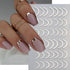 8 Sheets French Nail Art Sticker 3D Streak Line Nail Decals Reflective French Nail Art Supplies Geometric Lines Nail Art Stickers Wave Swirl Strip...
