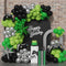 144Pcs Video Game Balloon Arch Garland Kit Green Black Silver Explosion Star Game Controller Mylar Balloons for Boys Kids Game On Level Favor Them...