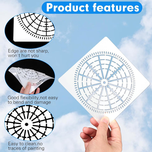12 Pcs Mandala Painting Stencils Set,Reusable Bullseye Dot Stencil Template for Painting, 3.5/5/6/8 Inches DIY Painting Templates Arts Crafts for ...