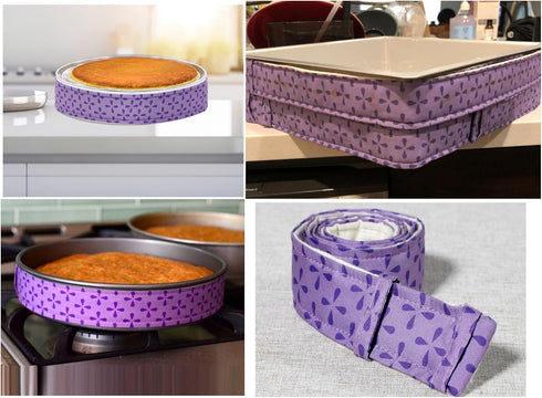 YYaaloa 2pcs Cake Pan Dampen Strips Bake Even Strip Thick Cotton Keeps Cakes More Level and Prevents Crowning with Cleaner Edges Cake Leveler and ...
