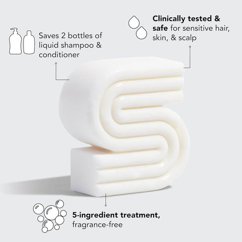 Kitsch 2-in-1 Shampoo Bar & Body Wash Bar for Sensitive Scalp & Skin, Made in US, Ultra Sensitive Shampoo Bars for Hair & Body, Vegan Soap Bar, 5 ...