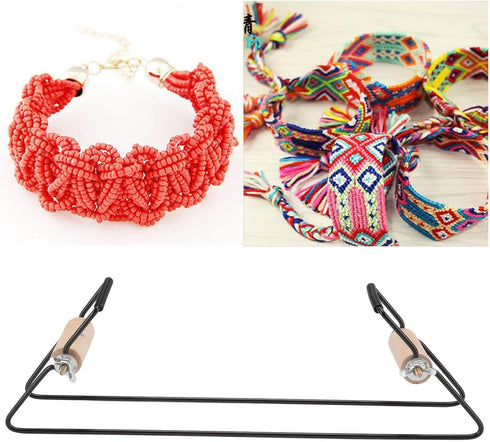 Beading Loom, DIY Metal Bead Loom Kit Fun Beginner Loom Beading Supplies Loom Bracelet Tool for Bracelets Necklaces Belts Jewelry Making...