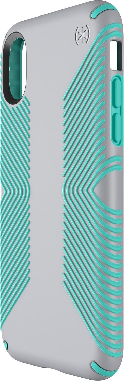 Speck Products Presidio Grip iPhone XS/iPhone X Case Dolphin Grey/Aloe Green...
