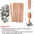 BENBO 154Pcs Wood Candle Wicks, 5.1 X 0.5 Inch Smokeless Crackling Natural Wicks with Iron Stand and Candle Warning Labels for DIY Craft (50 Sets)...