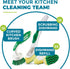 Libman Dish Wand & Curved Kitchen Brush Bundle - Dishwashing Cleaner Scrubber & Non Scratch Dishwand Scrub Sponge with Scouring Sponges Refills - ...