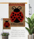 Welcome Ladybug Burlap Garden Flag - Friends Bugs & Frogs Butterfly Ladybugs Dragonfly Bee Springtime Insect Natural Wildlife - Yard Decorations H...