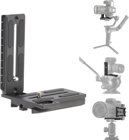 Fotga L-Shape Bracket Vertical Camera Quick Release Mount Plate for Zhiyun Crane 2 3 LAB Weebill 2 3 Weebill-S for DJI Ronin SC2 RS2 Gimbal Stabil...