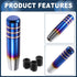 Cylinder Shift Knob, 13cm Universal for Automatic and Manual Vehicle Gear Shifter Knob with 3 Adapter Aluminum Alloy Burnt Blue, 1 Set...