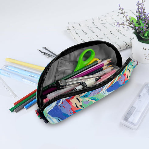 Gloppie Aesthetic Pencil Bag Simple Pencil Pouch Small Pencil Case Pen Storage Bag Pen Holder Office Stationery Back to School Supplies, Watercolo...