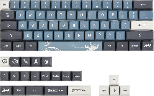 Apollo XDA Keycaps 60 Percent, 83-Keys PBT Dye Sublimation Custom Key Cap Set for 61/68 Gaming Mechanical Keyboard...