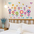 Flowers Wall Stickers for Kids Bedroom -Butterfly Bee Floral Wall Decals for Girls Room,Classroom,Nursery, Playroom- Removable DIY Peel and Stick ...