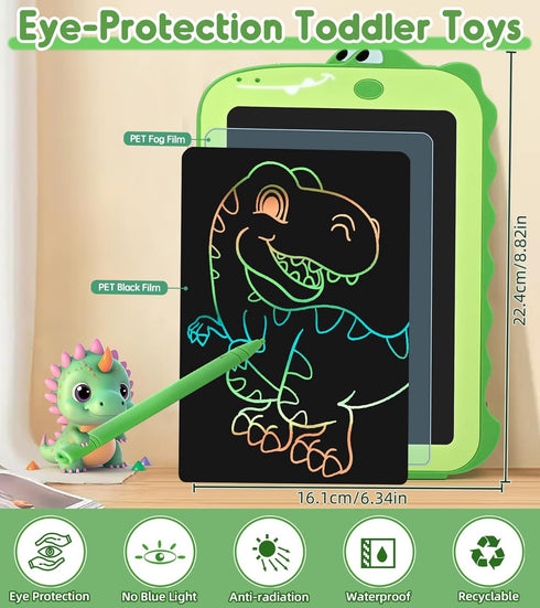AiTuiTui LCD Writing Tablet Kids Toys for Girls Boys Age 2-3 Gift Ideas, Dinosaur Colorful Doodle Board Educational Learning Toys for Children 3 4...