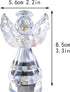 HDCRYSTALGIFTS 3inch Crystal Guardian Angel Figurine Paperweight Decor Glass Angel Statue Ornaments Art Collectible Gift for Women (Clear)...