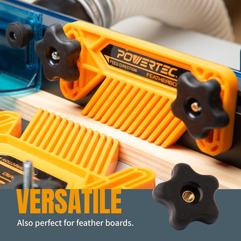 POWERTEC 71121V T Track Knob Kit w/Threaded Knobs and 5/16”-18 T Track Bolts, 16 Piece Set, T Track Accessories for Woodworking Jigs and Fixtures...