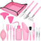Succulent Tools,24 Pcs Mini Garden Tools Set,Transplanting Tools Miniature Succulent Hand Tools Set with Plant Potting Tarp Mat, Succulent Kit for...