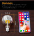 Half Chrome Light Bulb Dimmable, 6W (Equivalent 60 Watt) Decorative LED Light Bulb, G80/ G25 Globe Shape Edison Bulb, 2700K Warm White, Silver Tip...