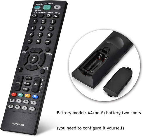 HD TV Remote Control Replacement for LCD/LED TV AKB73655806 Digital Television Audio Voice Remote Controller, Black...