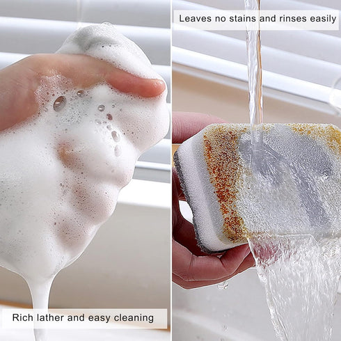 Individually Wrapped Sponges 40 Pack Kitchen Dishwashing Sponge Bulk, Non Scratch Dishes Scouring Pad Dishcloth, Odor-Free Sponge Wipes for Househ...