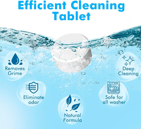 Dishwasher Cleaner and Deodorizer Tablet 25 Count, Deep Cleaning Tablet Helps Remove Limescale, Mineral Buildup and Odor, Formulated to Clean Insi...