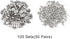 PH PandaHall 200pcs Ball Stud Earring Kit, Stainless Steel Ball Post Earring Studs Round Ball Ear Pin with Loop with Butterfly Earring Back for Da...