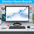 Monitor Memo Board, 2PCS Multifunction Sticky Note Holder for Computer Screen, Acrylic Computer Monitor Memo Board (Left & Right), Computer Sticky...
