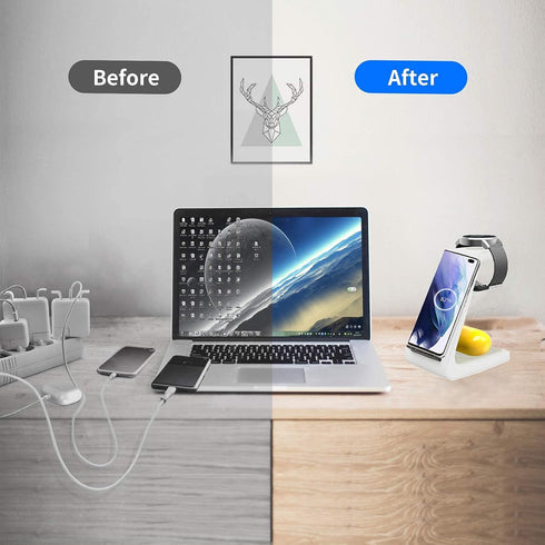 Wireless Charger for Samsung,3 in 1 Charging Station for Galaxy Watch 3&Buds,Samsung S21/S20/S10/Note 20/10/9/8(Not for Galaxy Watch 4)......