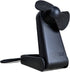 O2COOL Personal Battery Pocket and Table Desk Fan - Carabiner Clip - Flip Down Stand - Quiet - Foam Blades - Black...
