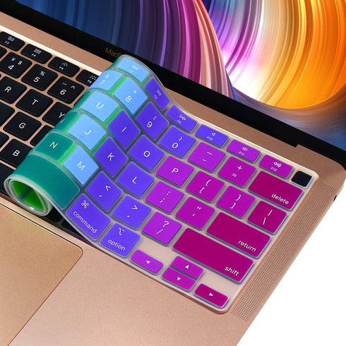 Silicone Keyboard Cover Skin for MacBook Air 13.3 inch A2337 M1 Released in Nov. 2020 Touch ID & Retina Display US Layout Ultra Thin Protector Cov...