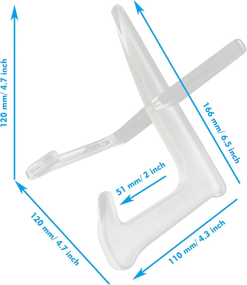 Acrylic Stand Plate Holder Picture Photo Frame for Display, Decorative Table Top Easels, 4.5 inch...