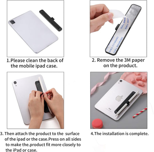 CCSmall Stylus Pen Pencil Holder Elastic Pocket, Wrist Strap Wrist Design Elastic Adhesive Pen Sleeve Attached to Cases, Notebooks Journals Calend...