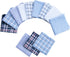 Mens Handkerchiefs 100% Cotton Plaid Handkerchiefs Classic Pocket Squares Set Gift Set 6PCS...