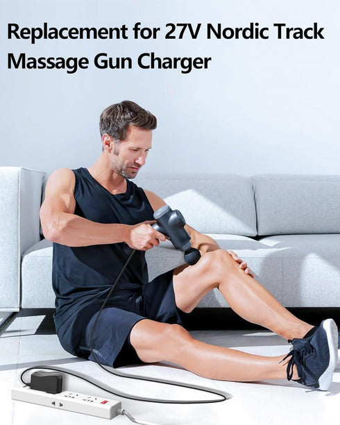 27V Massage Gun?Charger?Replacement for Nordic Track Massage Gun Charger for Nordic Track PulseTech NTPCGN20 Nordic Track Pulse Tech Percussion Th...