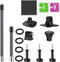Upgraded Carbon Fiber Extension Arm Rod Kit, Action Camera Pole Helmet Mount Extension Arm for GoPro Hero 12/11 / 10/9 / 8/7 / 6/5 Black and Insta...