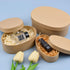 WANDIC Paper Mache Box, Set of 3 Oval Paper Mache Hat Kraft Paper Containers with Lids Ideal for Painting Crafting & Storage Accessories Jewelry G...
