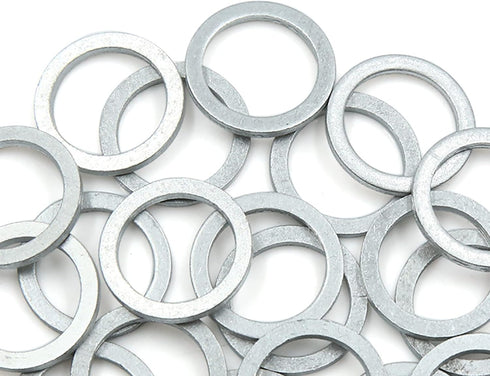 X AUTOHAUX 20pcs Engine Oil Crush Washers Drain Plug Gaskets 18mm ID. 23.9mm OD. for Car...