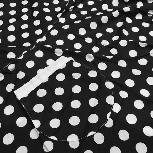 Wrapables Adjustable Flirty Hostess Apron, Black Polka Dots...
