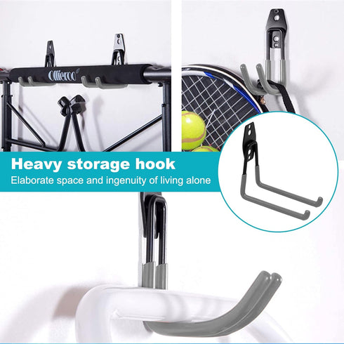Eagles Garage Double Hooks,Utility Heavy Duty Steel Garage Storage Hooks,Wall Mount Garage Hanger&Organizer for Organizing Bike, Ladder and Garden...