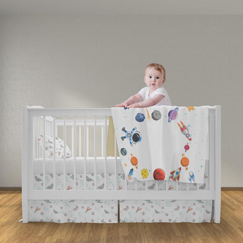 Space Baby Stuff, Rocket Baby Month Blanket for Newborn Photo Taken - Baby Age Blanket with 2 Frame B35-1...