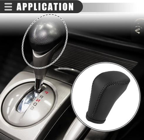 Motoforti Car Interior Gear Shifter Shift Knob Cover, Transmission Shift Boot Lever, for Honda Accord 2018-2022, Faux Leather, Black...