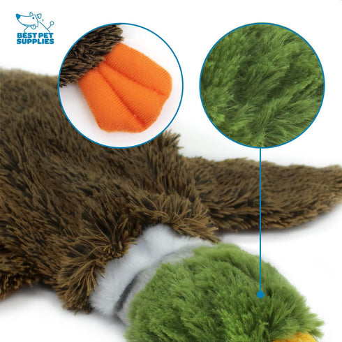 Best Pet Supplies 2-in-1 Stuffless Squeaky Dog Toys with Soft, Durable Fabric for Small, Medium, and Large Pets, No Stuffing for Indoor Play, Supp...